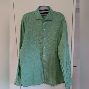 Polo Ralph Lauren Linen Chambray Shirt Men's L EUC